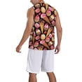 thumbnail image 2 of Naloa Ice Cream Cake Basketball Jersey Reversible Men's Mesh Athletic Sports Shirts Training Practice S-4XL4X-Large, 2 of 6