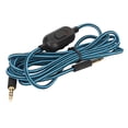 thumbnail image 4 of Cable para auriculares para juegos, tejido con control de volumen e interruptor de silencio para Logitech G Pro G Pro X G433 G233, color azul, 4 of 12