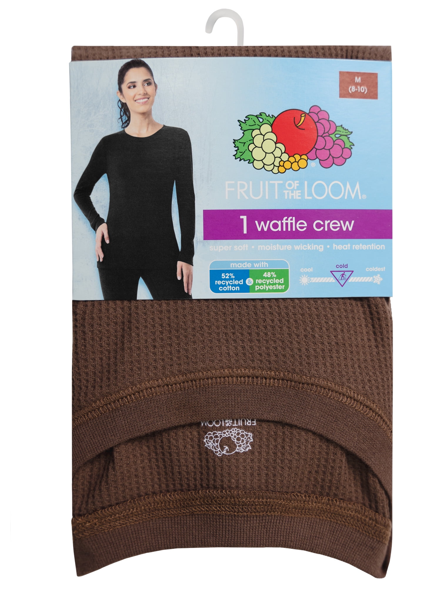 Fruit of the Loom Women's Recycled Waffle Thermal Top, Sizes XS-XXL