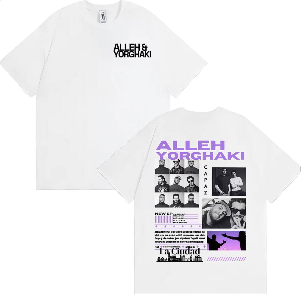 Alleh Yorghaki La Ciudad World Tour 2025 Merch Unisex Oversized