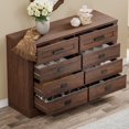 thumbnail image 2 of WAMPAT 8 Drawers Dresser Chests for Bedroom,Rustic Tall Chset of Drawers,Dressers Organizer for Bedroom, Hallway, Rustic Brown, 2 of 8