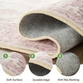 thumbnail image 5 of NewBuros 9'x12' Washable Area Rug for Living Room, Non Slip Vintage Distress Print Pattern Floral Rug, Soft Low Pile Indoor Carpet for Bedroom Dining Room, Gray Pink, 5 of 10