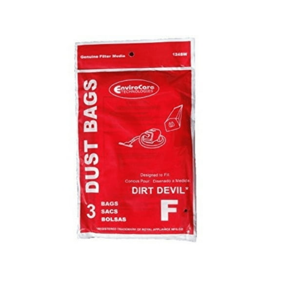 Royal Dirt Devil Style F Canister Vac Vacuum Bags 3200147001, 124SW Type Enviro [75 Bags]