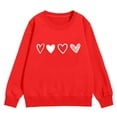 thumbnail image 4 of Sweatshirt for Girls Valentines Day Sweatshirt Long Sleeve Heart Sweatshirt Crew Neck Pullover Sweatshirt Girls Tops 8-9 Years, 4 of 4