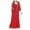 Red, variant on KDFJPTH Womens Dresses Casual Plus Size Hollow Out Lace Patchwork Solid Loose Long Dress Women Formal