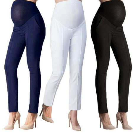 - Women's Maternity Pregnant Pants Waist Comfortable Bump Trousers