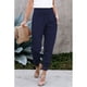 thumbnail image 3 of Pantalones casuales de cintura alta,Pantalones elásticos de cintura alta de color puro para mujer Pantalones casuales Diseño revolucionario, 3 of 6