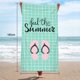 thumbnail image 2 of 1 pieza de toalla de playa de felpa doble de fibra ultrafina con varios estampados, toalla de playa, chal de natación y protector solar, 2 of 5