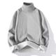 thumbnail image 1 of Suéter de terciopelo de una pieza de otoño e invierno para hombre, suéter de cuello alto de color sólido con solapa, suéter informal para jóvenes, 1 of 6
