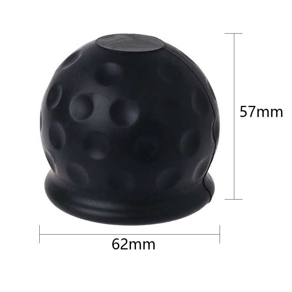 Black Behavetw Tow Ball Cover Universal Car Towing Hitch Towball Protector Cover Black Rubber Tow Ball Cover Cap 