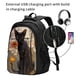 thumbnail image 2 of Balery Black Cat in Wildflowers Mochila con carga USB para hombre y mujer - Mochila impermeable y antirrobo para laptop con puerto USB para viajes, trabajo, 2 of 7