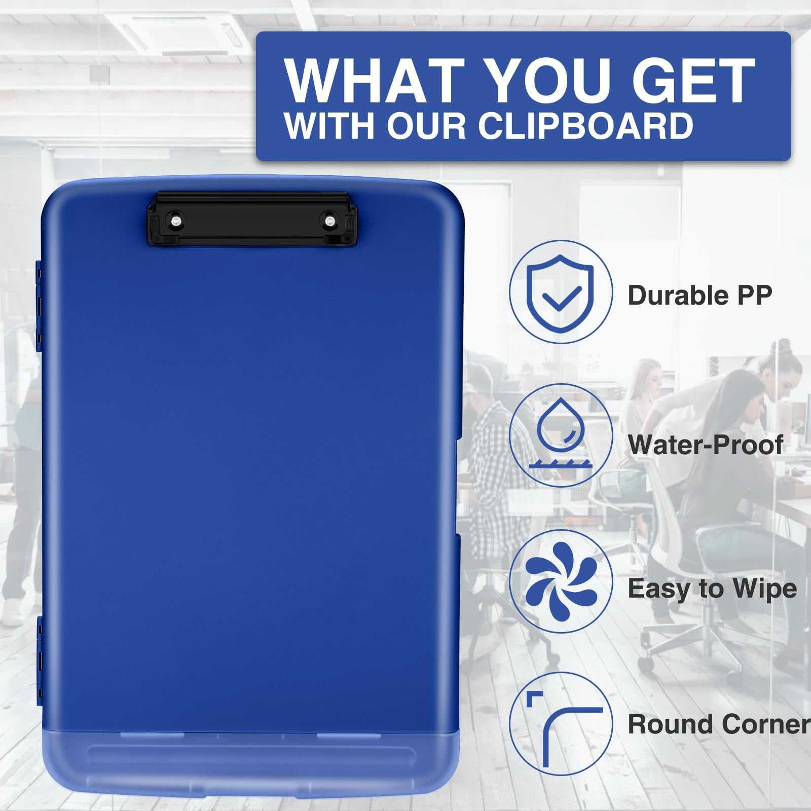 Clipboard With Storage  High Capacity Clipboards Pen Holder Clip Boards 8.5x11 Low-profile Lightweight Plastic For Teachers Lawers Office Workers