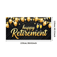 thumbnail image 3 of Golden Theme Happy Retirement Banner Decorative Design Champagne Glasses Retirement Party Balloon Decoration for Retirement Party Indoor Decoration Event Celebration, 3 of 7