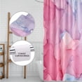 thumbnail image 5 of Pink Marble Shower Curtain Half Size 36x72 Inch, Polyester Colourful Shower Curtains for Bathroom, Watercolor Abstract Shower Curtain,Waterproof Gold Line Marble Print Bath Curtain with 12 Hooks, 5 of 6