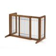 thumbnail image 1 of Freestanding Pet Gate Small - Brown, 1 of 1