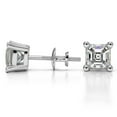 thumbnail image 3 of 2.00 Carat D/VVS1 Asscher Cut Colorless Genuine Moissanite Push Back Stud Earrings for her Solid 14K White Gold Beautiful Studs Earring, 3 of 5