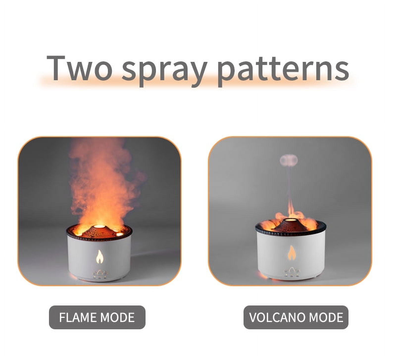 OKEPOO Volcano Erupt Aroma Humidifier--2 Spray Patterns Portable Noise Free  for Home Office Yoga Essential 