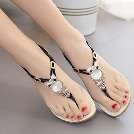 

Qepwscx Sandal For Women Dressy Sandal For Women Summer Women Rhinestone Bohemia Owl Sweet Sandals Clip Toe Sandals Beach Shoes Sandal For Women Comfortable