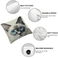 thumbnail image 4 of BANET  Sofa Pillow Case, Decorative Throw Pillow Cushion Cover for Home Office, Cute Lynx Point Lilac Siamese Cat 18x18in, 4 of 5