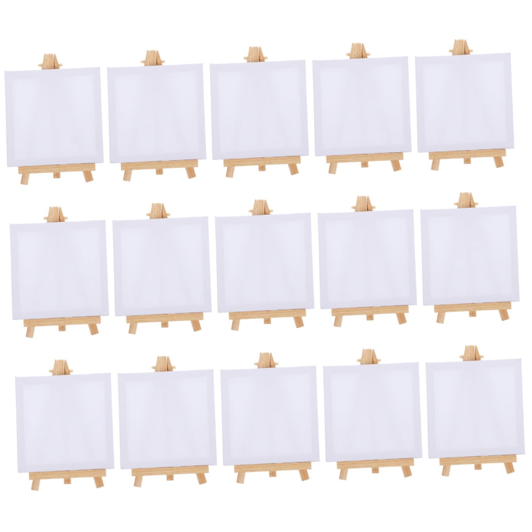UPKOCH Canvas Painting Kit for Kids Canvas Painting Sketchpads Wood 15 Sets