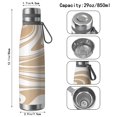 thumbnail image 3 of 29oz Insulated Water Bottle with Tea Infuser, Stainless Steel Travel Mug, Liquid & Marble Print, 3 of 6