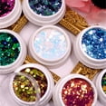 thumbnail image 5 of Nail Art Accessories Popular Nail Sequins Korean Color Changing Chameleon Glitter Sticker Super Shiny Fairy Eye Color Decal, 5 of 9