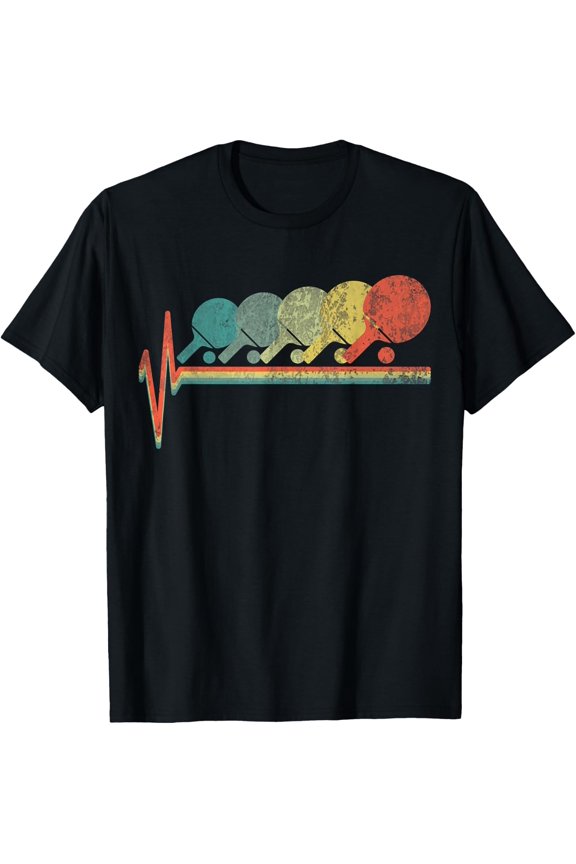 Vintage Ping Pong Paddle Table Tennis 70S Women Men T-Shirt Size S-5XL