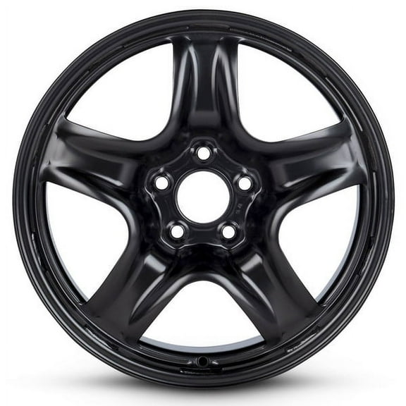 New OEM Replacement Wheel 17x7 in for 2004-2007 Saturn Ion Painted Black 17 inch Steel Rim