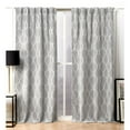 thumbnail image 6 of Nicole Miller Circuit Room Darkening Blackout Hidden Tab/Rod Pocket Top Curtain Panel Pair, 52"x96", Dove Grey, 6 of 10