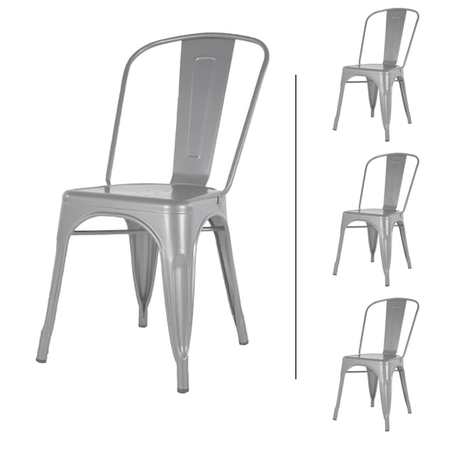 Mundo In Silla Gris Metalica Gante Diseño Industrial para Jardin Mundo In Industrial