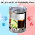 thumbnail image 2 of 12oz Tumblers Red Mushroom Skull Black Pattern Vacuum Insulated Stainless Steel Travel Tumbler Cups Mug with Lid and Straw for Beer,Coffee,Beverages with Cleaning Brush for Cold & Hot Drinks, 2 of 5