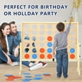 thumbnail image 6 of RayChee Premium Giant 4 in a Row Connect Games, Wooden Connect Four Game Jumbo, Connect 4 Giant Yard Game w/42 Pcs Chips, Durable Carrying Bag & Quick-Release Lever for Family (Solid Wood Set), 6 of 7