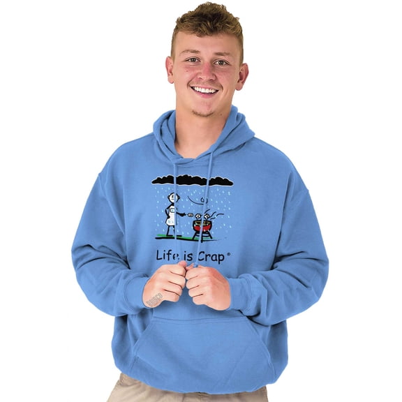 Rainy BBQ Grill Funny Windy Novelty Hoodie Hooded Sweatshirt Men Brisco Brands S