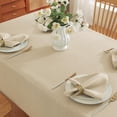 thumbnail image 3 of Rectangle Tablecloth - Linen Textured Farmhouse Table Cloth Water Resistant Wrinkle Free Washable Fabric Table Cover for Kitchen Dining Tabletop Decoration, 3 of 10