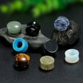 thumbnail image 2 of Lapis Lazuli Semi-Precious Stone Blue Spot Ear Plugs - 8 Gauge to 00G, 2 of 9