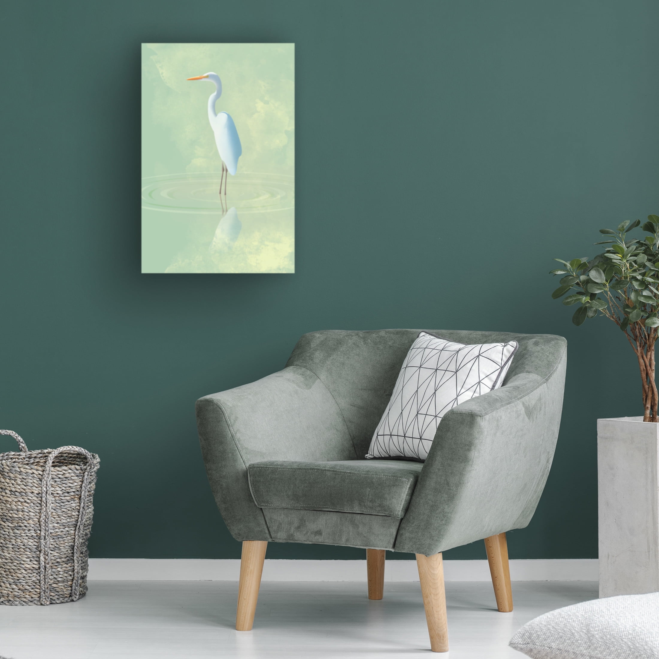 Trademark Fine Art Franco Caballero Heron Canvas Wall Art