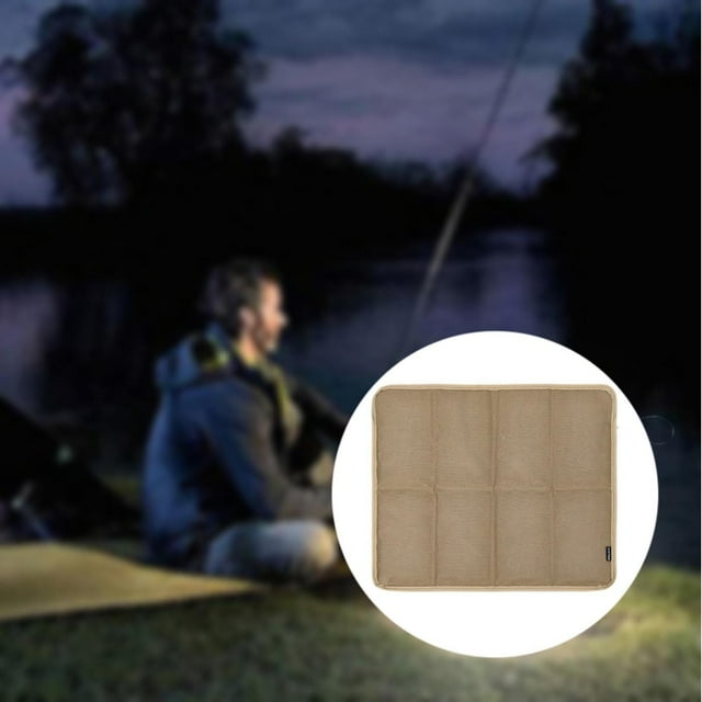Cojín plegable para acampar Perfecl Cojín para exteriores impermeable negro 39,5 cm x 36 cm x 0,75 cm