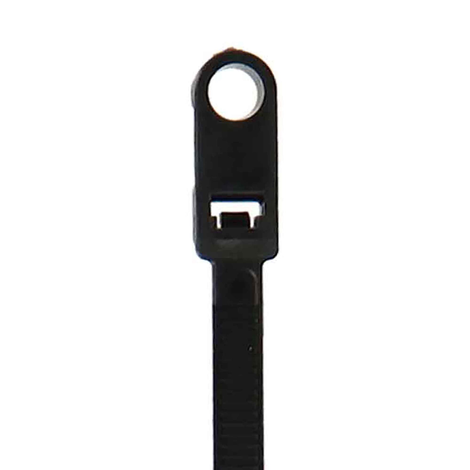 Install Bay Zip Ties with Mounting-Hole Screw-Down Head, 100 Count (7 In.), BMCT7PT