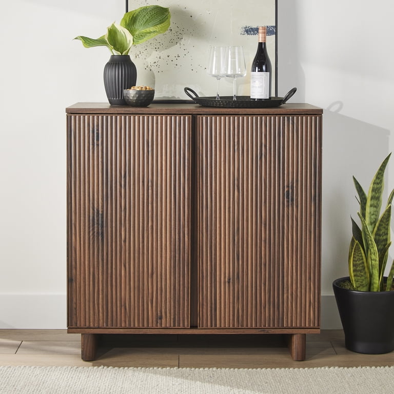 Better Homes & Gardens Lillian Fluted Bar Cabinet with Storage