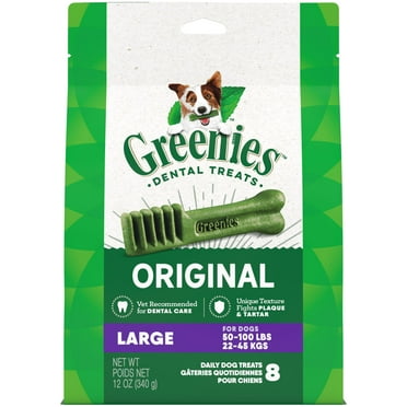 Greenies Original Large Natural Dental Care Dog Treats,12 Oz Pack (8 Treats)