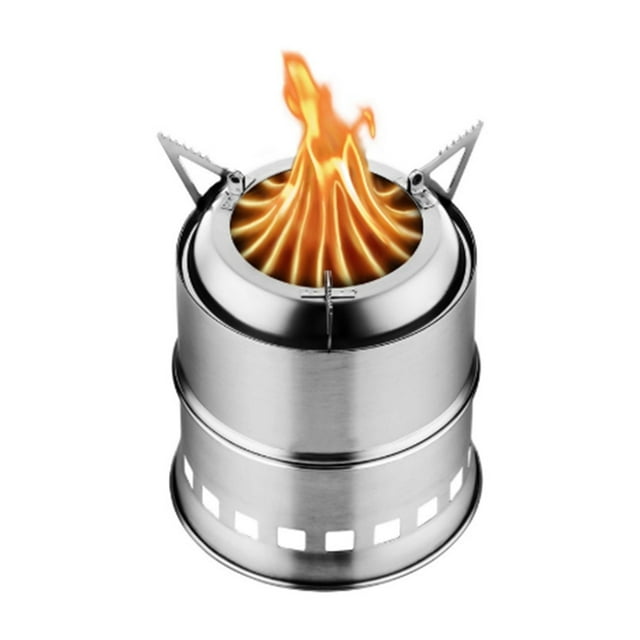DPTALR Outdoor Portable Wood Stove Folding Cooking Picnic Camping Backpacking