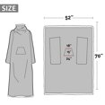 thumbnail image 6 of Catalonia Wearable Fleece Throws Blanket with Sleeves and Pocket for Women Men, Super Soft Micro plush Adult Wrap Full Body Blanket Robe for Lounge Couch 70" x 52"，Black, 6 of 7