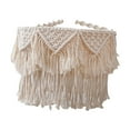 thumbnail image 3 of Macrame Lamp Shade Pendant Light Cover Nordic Hand Woven Bohemian Style Lampshade Pendant Light Shade for Wedding Nursery Party Home Decor, 3 of 9