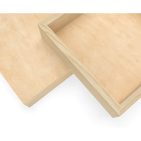 Wooden Canvas Board, 8x8 Inch, Pack of 5 | Cradled Birch Panels for Painting, Acrylic Pouring, Encaustic Art & Wood Burning