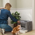 thumbnail image 2 of PawHut Cat Litter Box, Front Enter & Top Exit Cat Litter Tray, Grey, 2 of 10