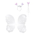 thumbnail image 1 of Conjunto de disfraz de hada para niñas, disfraz de alas de mariposa, diadema de mariposa, princesa infantil Blanco, 1 of 9