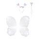 thumbnail image 1 of Disfraz de hada para niña, disfraz de mariposa, elfo infantil, cosplay, diadema con alas de mariposa Blanco, 1 of 9