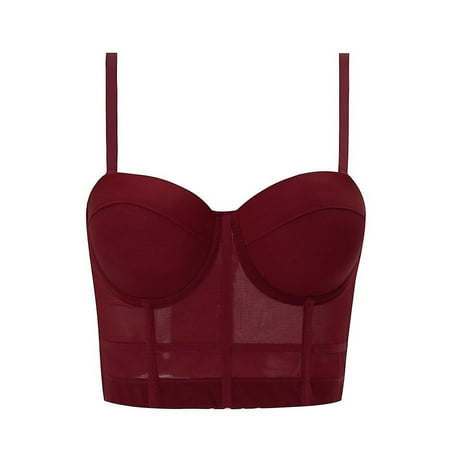 Women s corset bra top push up lingerie