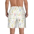 thumbnail image 3 of Kdxio Flower Rabbit Pattern Mens Casual Shorts - Drawstring Summer Beach Sports Shorts for Men, 3 of 9