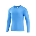 thumbnail image 6 of HAiming Mens Sports Shirt Long Sleeve Crewneck Lightweight Breathable Tee Running Athletic Workout Tops, 6 of 8